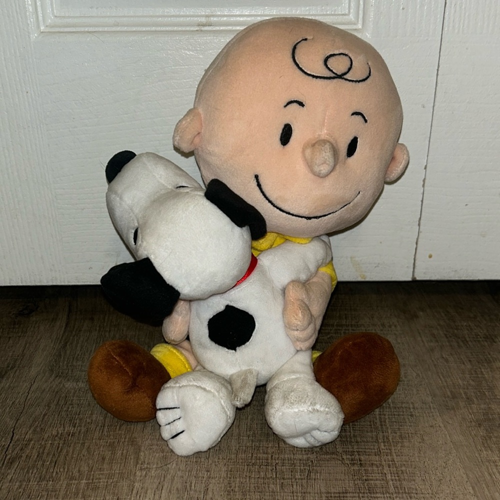 Charlie Brown and Snoopy Hugging Plush